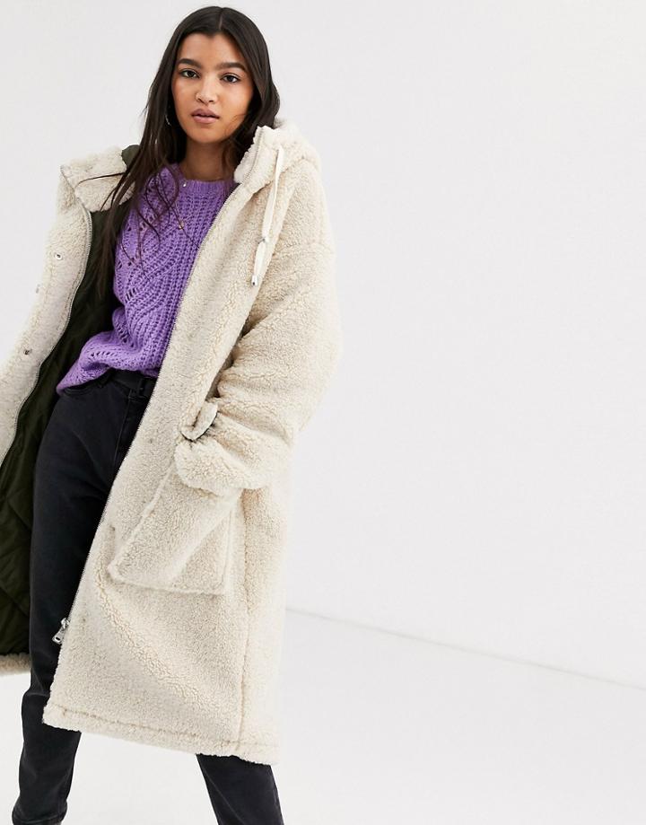 Asos Design Oversized Borg Parka