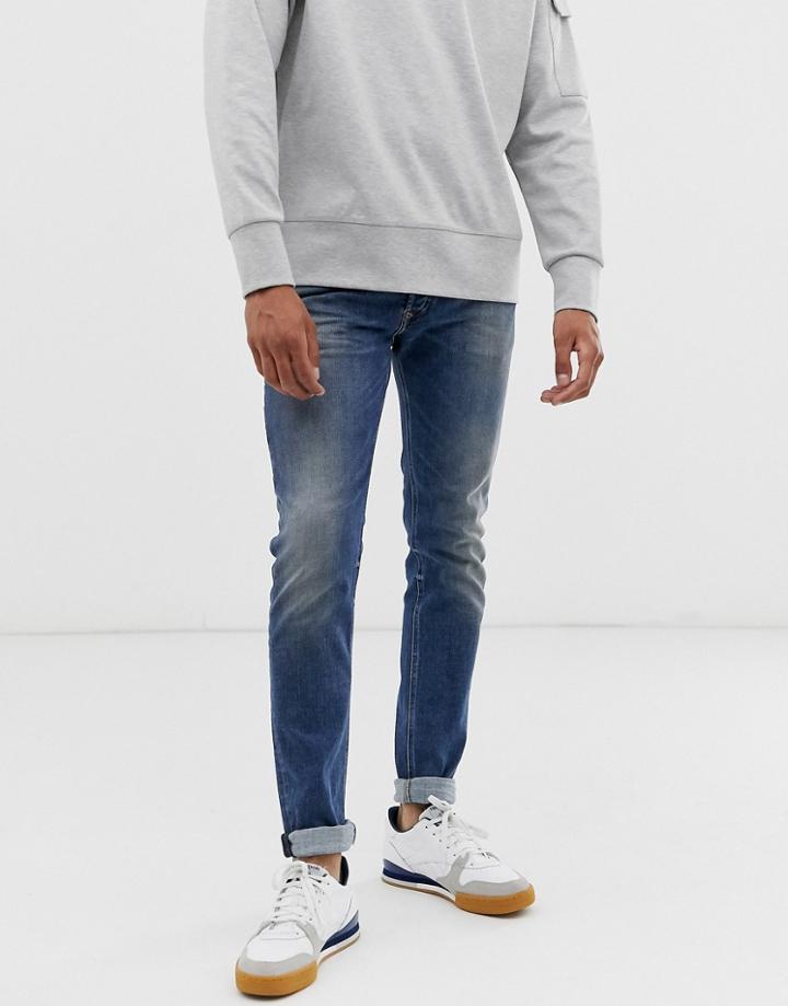 Diesel Sleenker-x Skinny Fit Jeans In 082ab Mid Wash