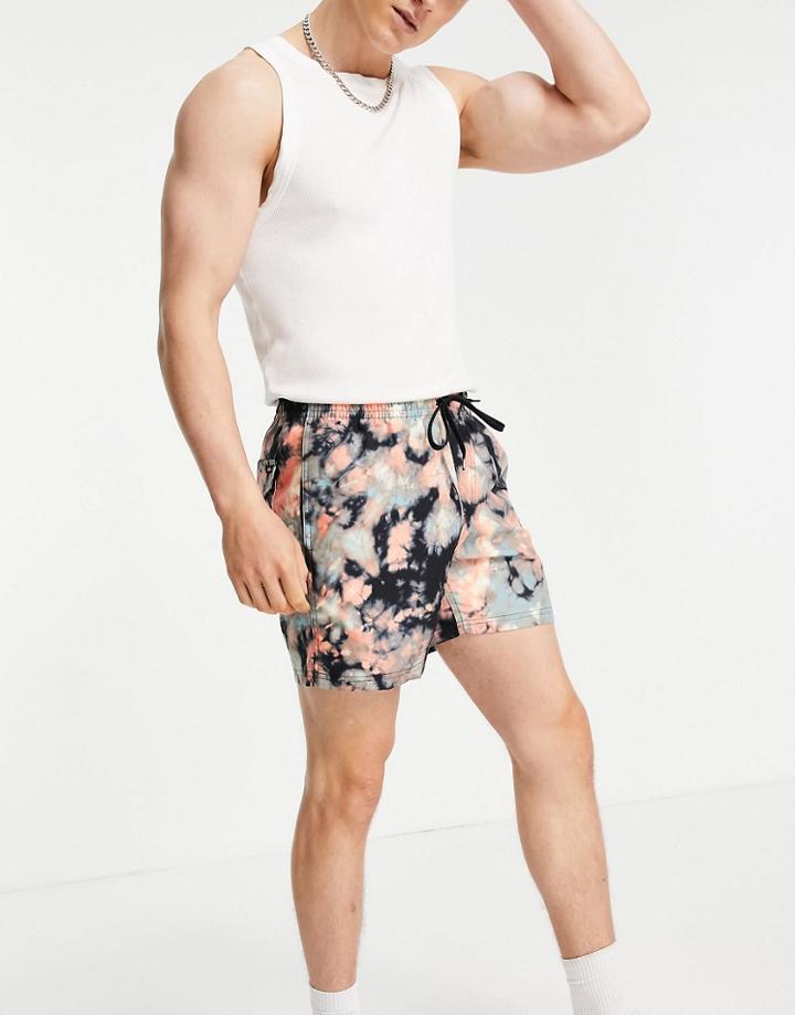 Vans Mixed Volley Tie Dye Shorts In Black