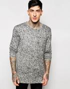 Cheap Monday T-shirt Standard White Noise Melange In Gray - Gray Melange