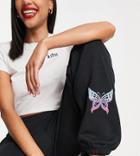 Asyou Sweatpants With Ombre Butterfly Graphic In Black
