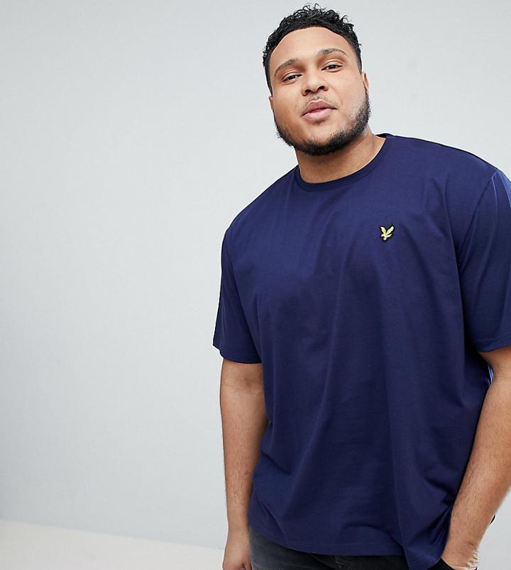Lyle & Scott Plus Logo T-shirt In Navy - Navy