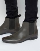 Frank Wright Chelsea Boots In Gray Leather - Gray