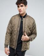 Abercrombie & Fitch Quilted Jacket Boucle In Green - Green