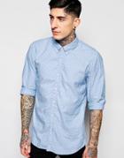 Scotch & Soda Oxford Shirt With Spot In Blue - Blue