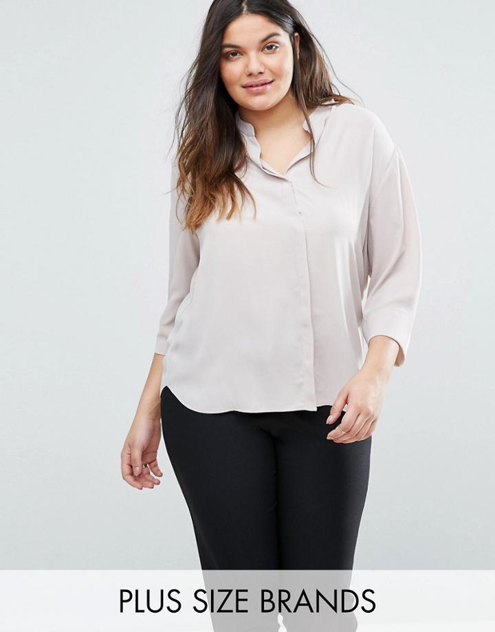 Elvi Plus Blouse - Cream