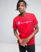 Champion T-shirt With Large Logo - Red