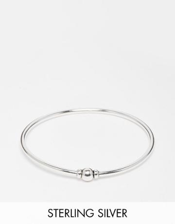 Fashionology Sterling Silver Ball Bangle - Sterling Silver