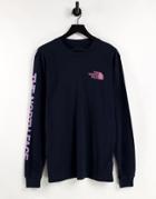 The North Face Hit Long Sleeve T-shirt In Navy