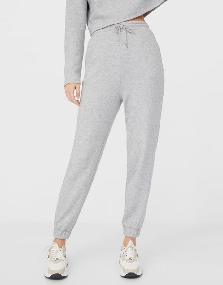 Stradivarius Supersoft Sweatpants In Gray-grey