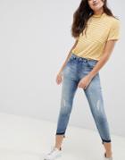 Jdy High Call Distressed Skinny Jeans - Blue