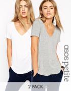 Asos Petite The New Forever T-shirt 2 Pack Save 17%