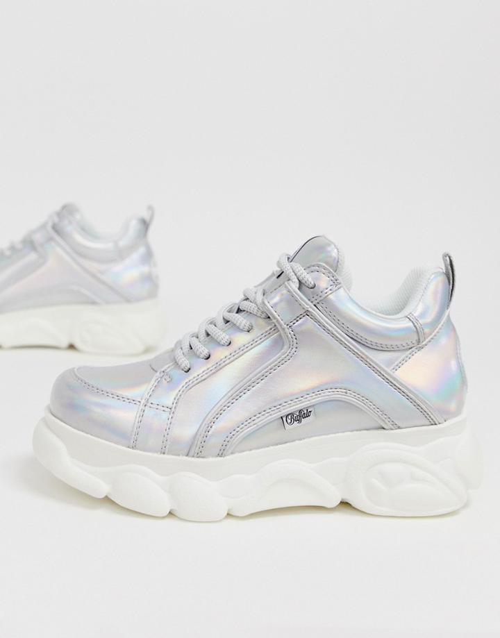 Buffalo Colby Low Platform Chunky Sneakers In Silver - Silver