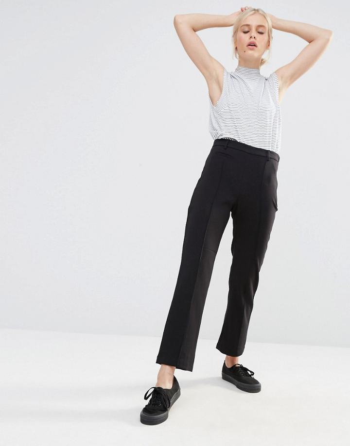 Monki Tailored Slim Leg Pant - Black