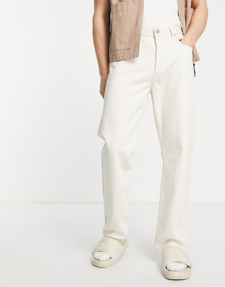 Dr Denim Dash Straight Leg Jeans In Ecru-neutral