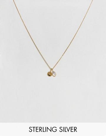 Carrie Elizabeth Initial E Cluster Necklace - Gold