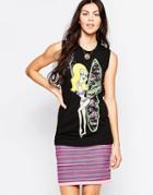 Love Moschino Surfer Babe Sleeveless T-shirt - Black
