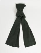 French Connection Fcuk Ribbed Scarf In Dark Green
