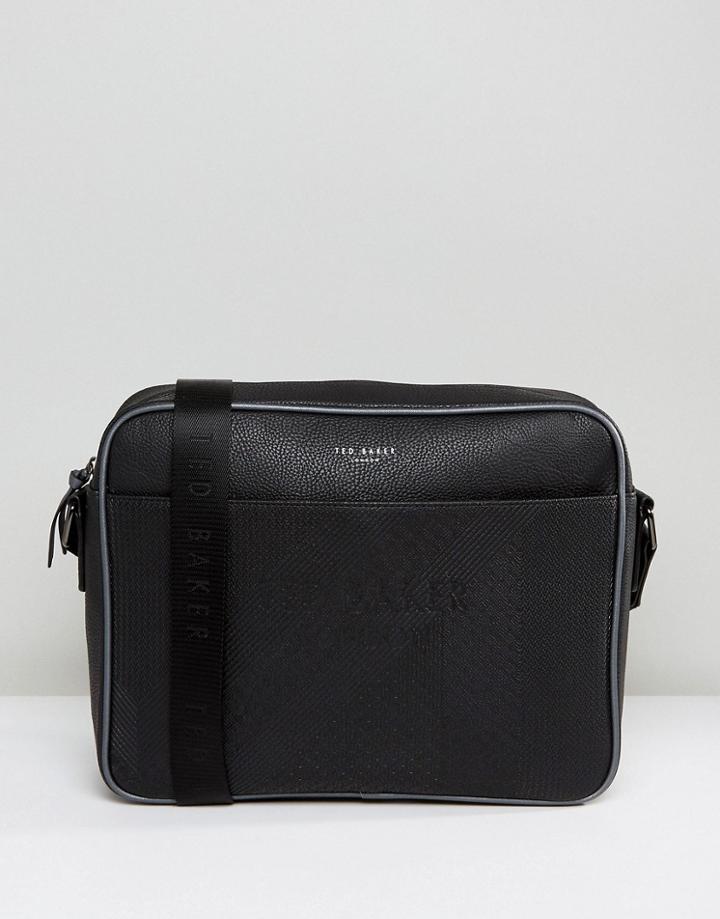 Ted Baker Bellman Embossed Messenger Bag - Black