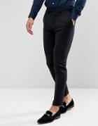 Jack & Jones Premium Slim Suit Pant In Jersey - Black