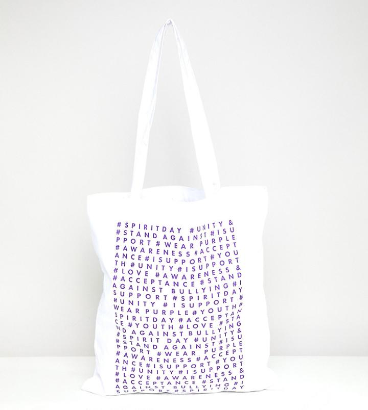 Asos Design X Glaad & Spirit Day Tote Bag In White - White