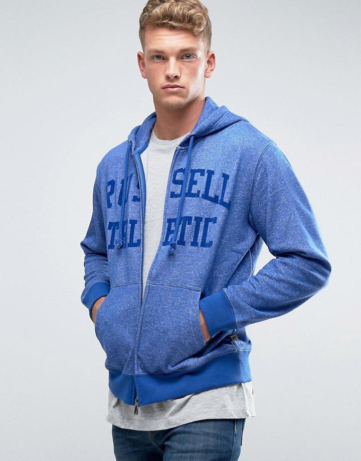 Russell Athletic Logo Zip Thru Hoodie - Blue