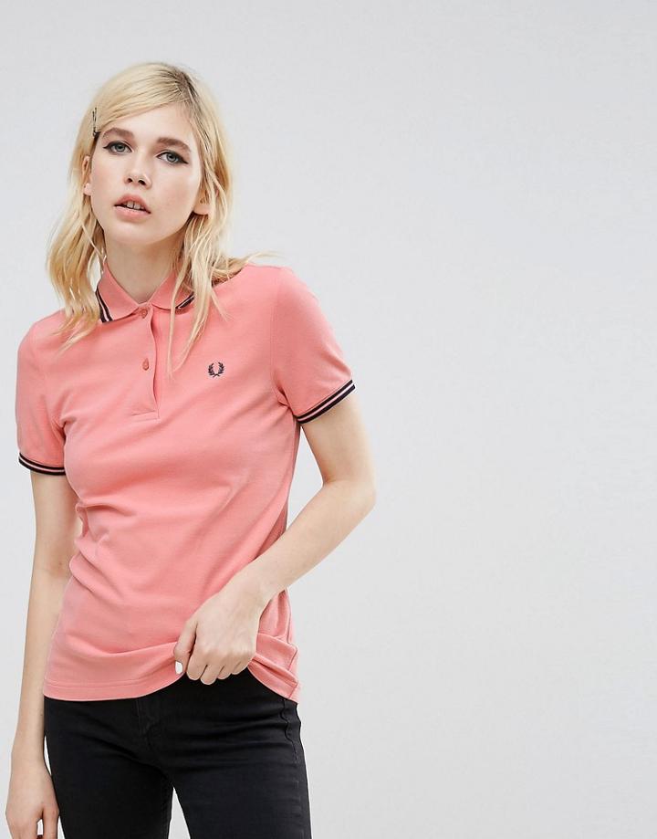 Fred Perry Twin Tipped Polo Shirt - Pink