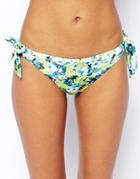 Hoola Betsey Floral Tie Side Bottom - Yellow