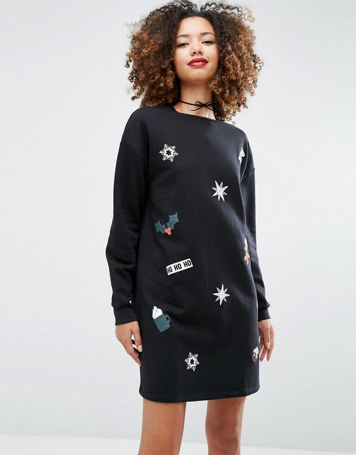 Asos Holidays Badges Dress - Multi