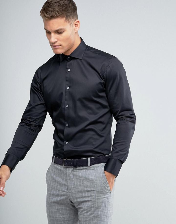 Ted Baker Slim Smart Shirt - Black