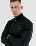Farah Mansfield Tricot Sweat In Black - Black