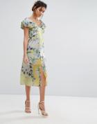 Every Cloud Floral Ruffle Midi Dress - Multi