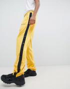Mennace Jogger In Gold With Press Studs - Yellow