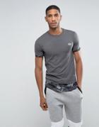 Divine Hills Paneled T-shirt In Camo - Gray