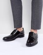 Zign Leather Studded Brogue Shoes - Black