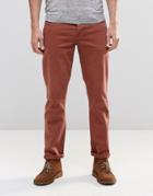 Asos Stretch Slim Jeans In Rust - Friar Brown