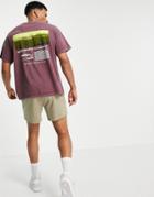 Topman Oversized T-shirt With Exhibtion Print In Purple