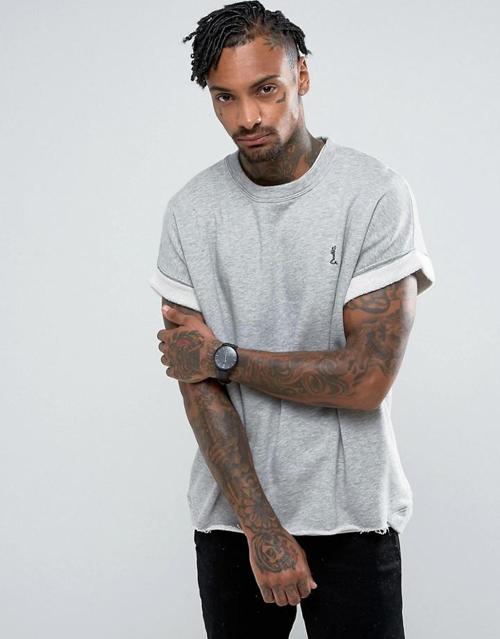 Religion T-shirt In Heavy Brushed Fleece - Gray
