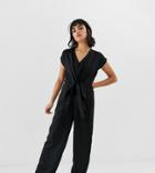 Vero Moda Petite Knot Front Jumpsuit - Black