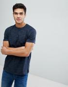 Brave Soul Fleck Crew Neck T-shirt - Navy