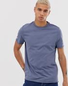Asos Design Organic Heavyweight T-shirt With Crew Neck And Raw Edges In Gray