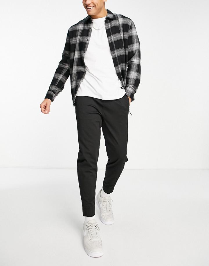 Hollister Tapered Sweatpants In Washed Black