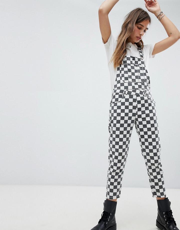 Signature 8 Checkerboard Denim Overall - Multi