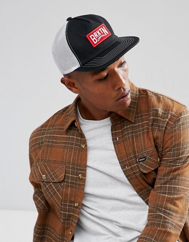 Brixton Langley 5 Panel Mesh Cap - Black