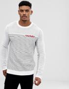 Hugo Subor Chest Logo Sweater In White - White