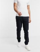 Asos Design Skinny Suit Pants In Twill Windowpane Check In Navy