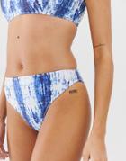 Luxe Palm Mix And Match Tie Dye High Waisted Bikini Bottoms-blue