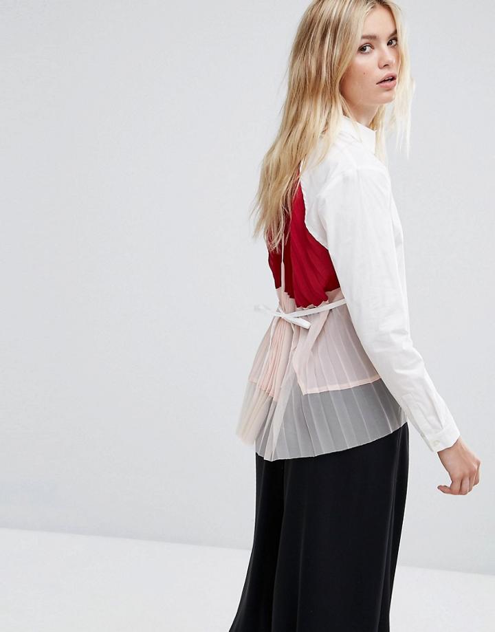 Max & Co Pleat Back Shirt - White