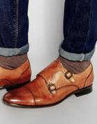 Aldo Kevon Leather Monk Shoes - Tan