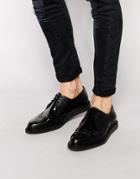 Asos Brothel Creepers In Black Leather - Black